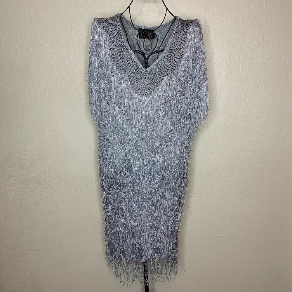 Vintage Dell Originals Los Angeles fringed bead dress